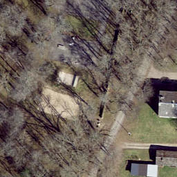 Sand Volleyball Court — aerial view