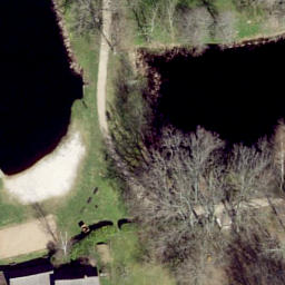 Sand Volleyball Court — aerial view