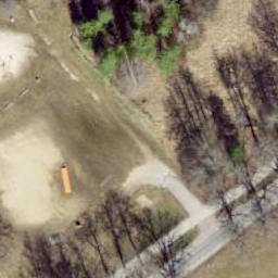 Sand Volleyball Court — aerial view