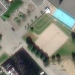 Sand Volleyball Court — aerial view