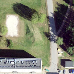 Sand Volleyball Court — aerial view