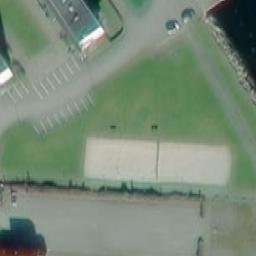Sand Volleyball Court — aerial view