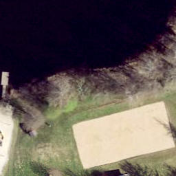Sand Volleyball Court — aerial view