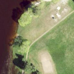 Sand Volleyball Court — aerial view