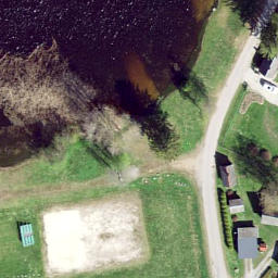 Sand Volleyball Court — aerial view