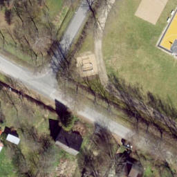 Sand Volleyball Court — aerial view