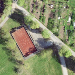 Volleyball Court, Kose alevik — aerial view