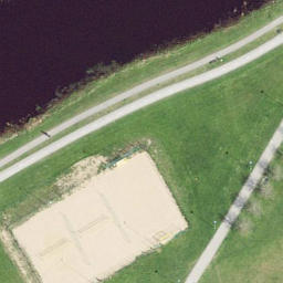 Sand Volleyball Court — aerial view