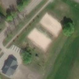 Sand Volleyball Court — aerial view