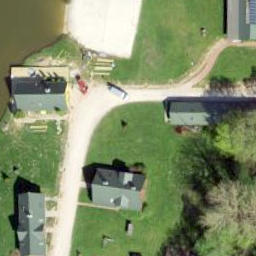 Sand Volleyball Court — aerial view