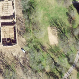 Sand Volleyball Court — aerial view