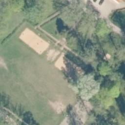 Sand Volleyball Court — aerial view