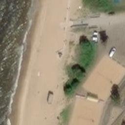 Sand Volleyball Court — aerial view