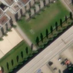 Sand Volleyball Court — aerial view