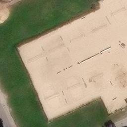 Sand Volleyball Court — aerial view