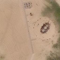 Sand Volleyball Court — aerial view