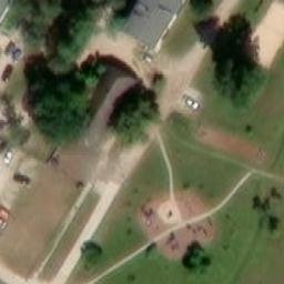 Sand Volleyball Court — aerial view
