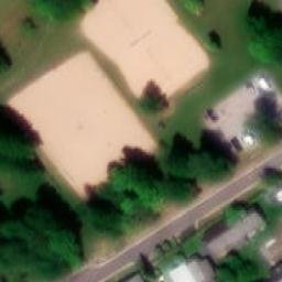 Sand Volleyball Court — aerial view