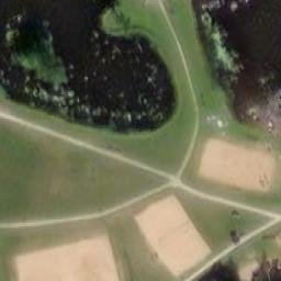 Sand Volleyball Court — aerial view