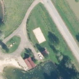 Sand Volleyball Court — aerial view