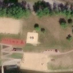 Sand Volleyball Court — aerial view