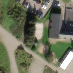 Sand Volleyball Court — aerial view