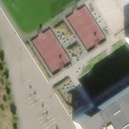 Sand Volleyball Court — aerial view