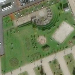 Sand Volleyball Court — aerial view