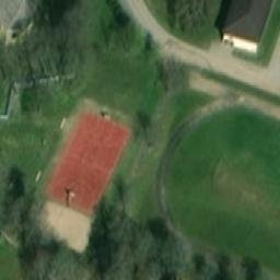 Sand Volleyball Court — aerial view