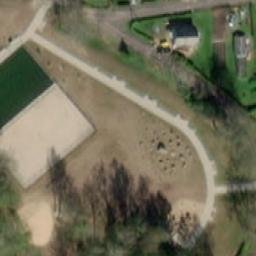 Sand Volleyball Court — aerial view
