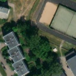 Sand Volleyball Court — aerial view