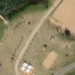 Sand Volleyball Court — aerial view