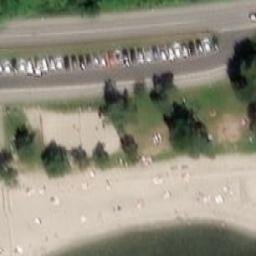 Sand Volleyball Court — aerial view