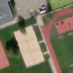 Sand Volleyball Court — aerial view