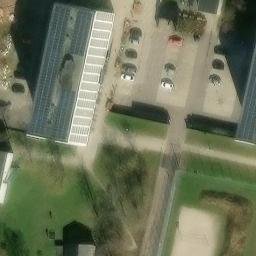 Sand Volleyball Court — aerial view