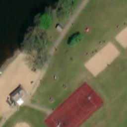 Sand Volleyball Court — aerial view