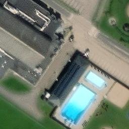 Sand Volleyball Court — aerial view
