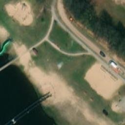 Sand Volleyball Court — aerial view
