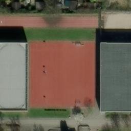 Sand Volleyball Court — aerial view
