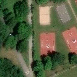 Sand Volleyball Court — aerial view