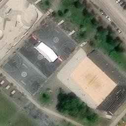 Sand Volleyball Court — aerial view