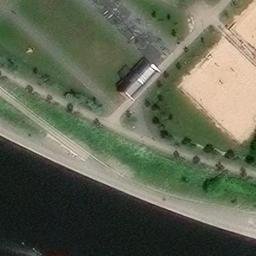 Sand Volleyball Court — aerial view