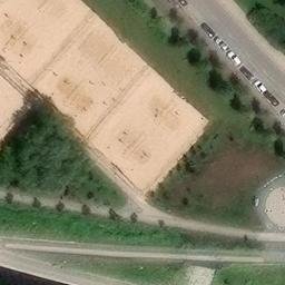 Sand Volleyball Court — aerial view