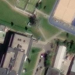 Sand Volleyball Court — aerial view