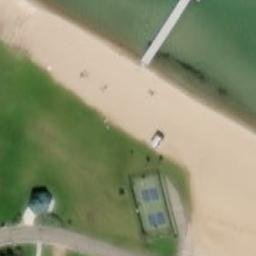 Cold Lake North Beach Volleyball Court #2 — aerial view