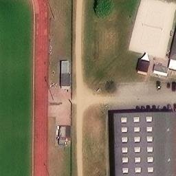 Sand Volleyball Court in Grömitz, Schleswig-Holstein — aerial view