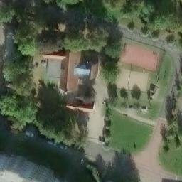 Sand Volleyball Court, Rostock — aerial view
