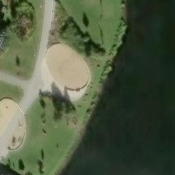 Sand Volleyball Court, Rostock — aerial view