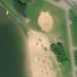 Sand Volleyball Court — aerial view