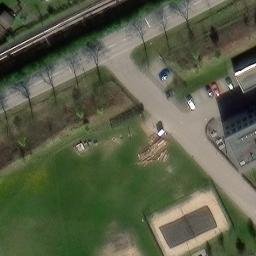 Sand Volleyball Court, Lübeck — aerial view